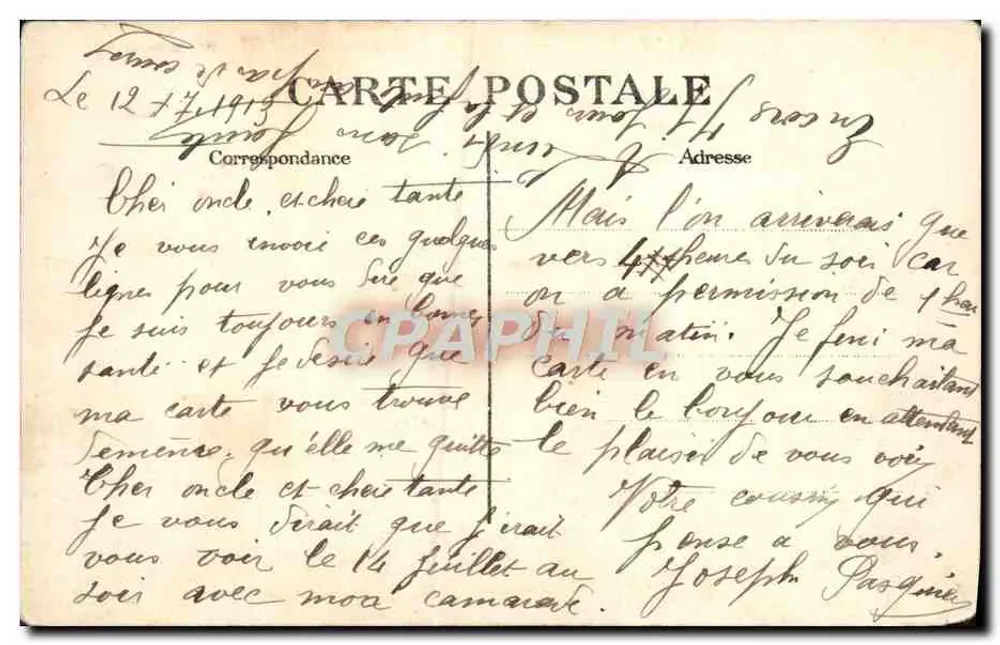 Saint-Germain-en-Laye — Le Château (XVIe siècle) Façade Ouest — éditeur ASHIÈRES, n° 087 - Verso