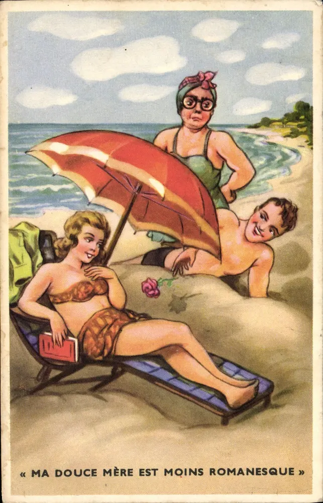 Praia — cena familiar com texto humorístico — editor Graphiti, n° 335 - Frente