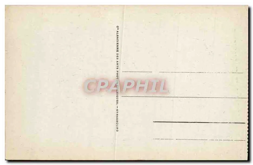 Cabourg - Das Casino und das Grand Hotel — Verlag Ch. Alsacienne des Arts Photographiques, Straßburg - Rückseite
