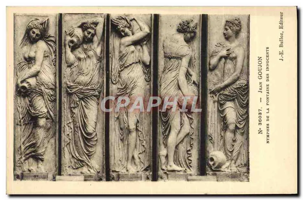 Nymphen der Fontaine des Innocents — Jean Goujon — J.-E. Bulloz, Verleger - Vorderseite