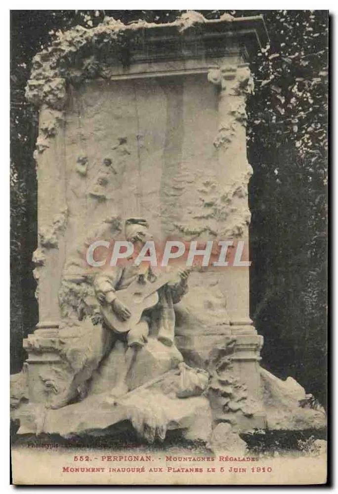 Perpignan - Monument aos Plataneiros - inaugurado em 5 de junho de 1910 - Frente