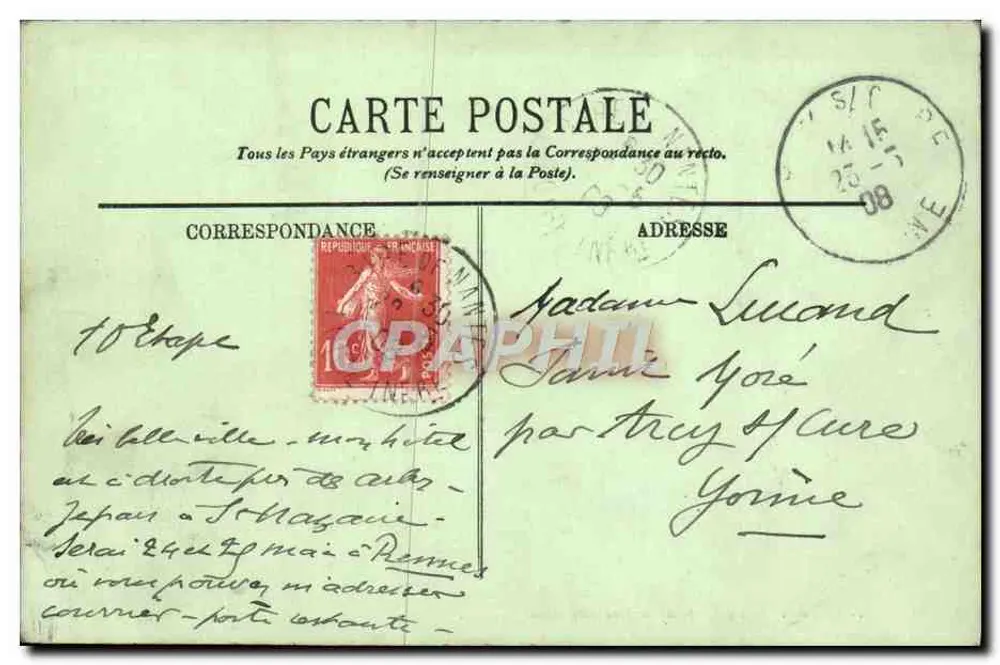 NANTES — La Place de la Duchesse Anne — LL. — n° 152 - Verso