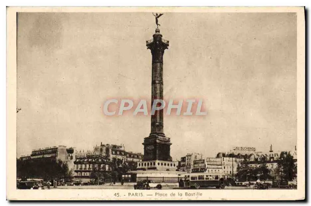Paris — Place de la Bastille — Edição Caper - Frente