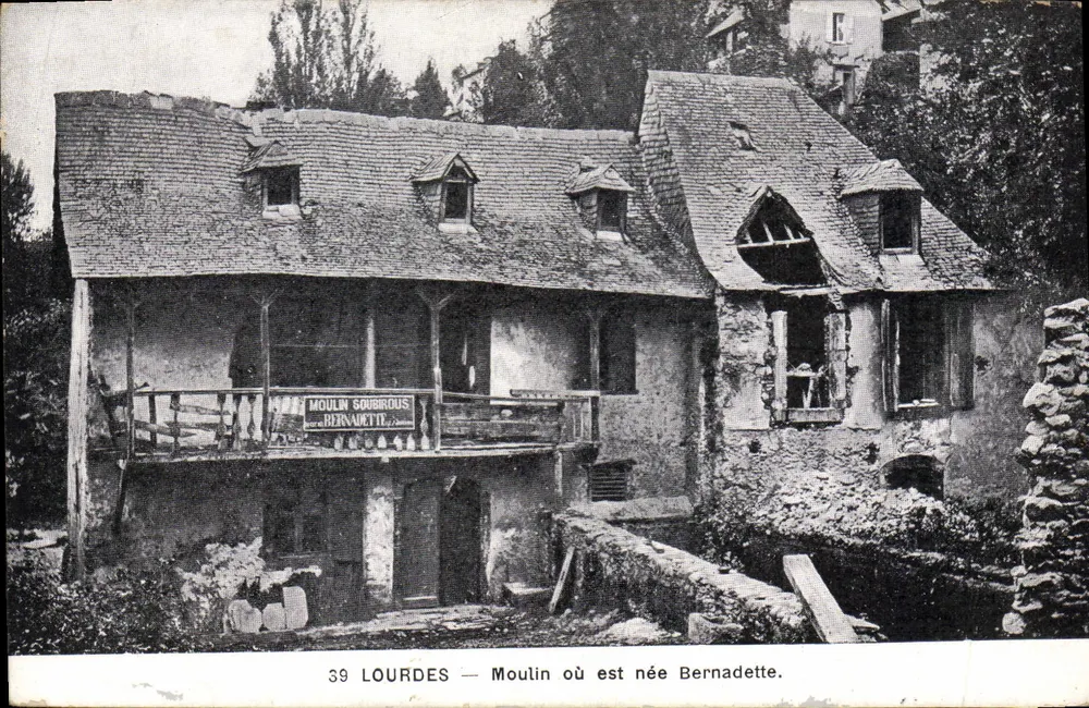 Lourdes — Molino donde nació Bernadette — Edición F. Viron, n°39 - Anverso