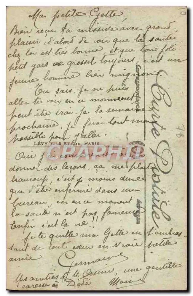 Versalhes — Salão dos Espelhos — Assinatura do Tratado de Paz da Grande Guerra — LL - Verso