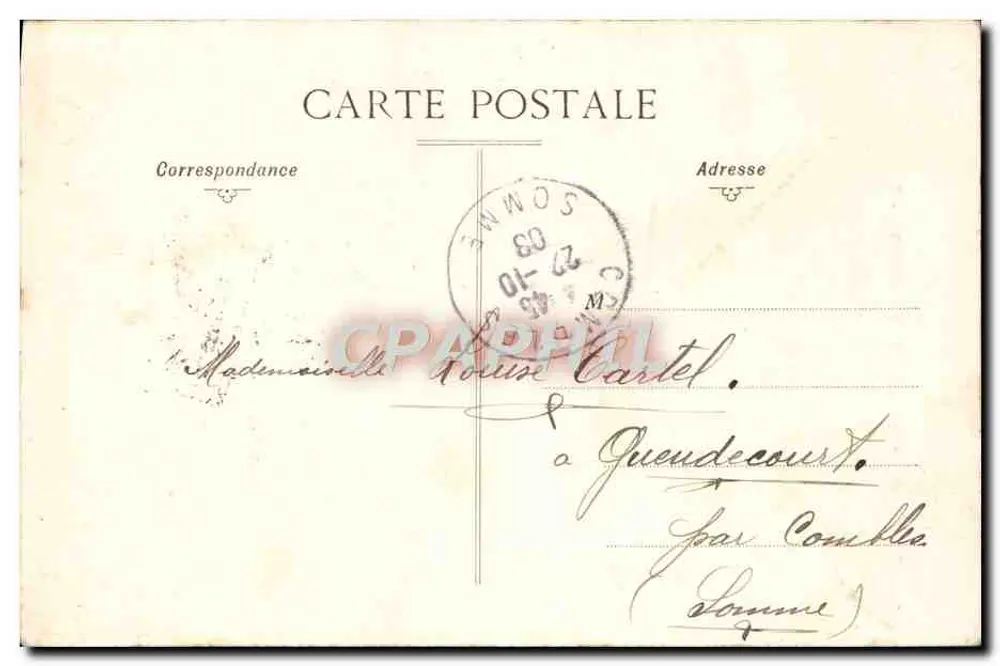 Arras — La Fontaine Neptune — E. D. Roubaix - Verso