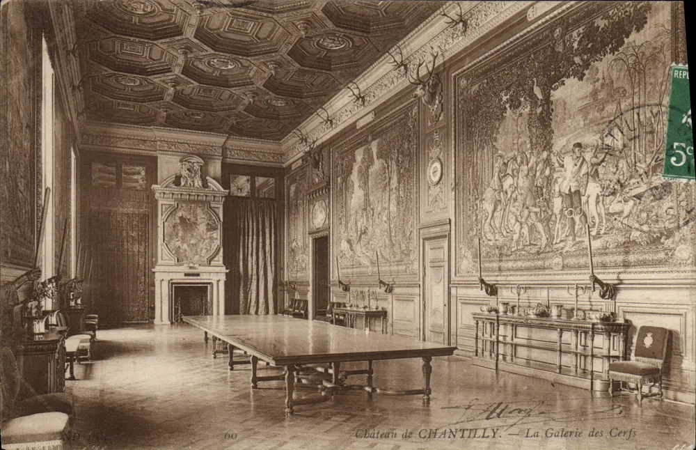 Schloss CHANTILLY — Galerie der Hirsche — Verleger ND. 60 - Vorderseite