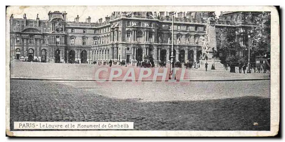 Paris - Der Louvre und das Monument von Gambella - Vorderseite