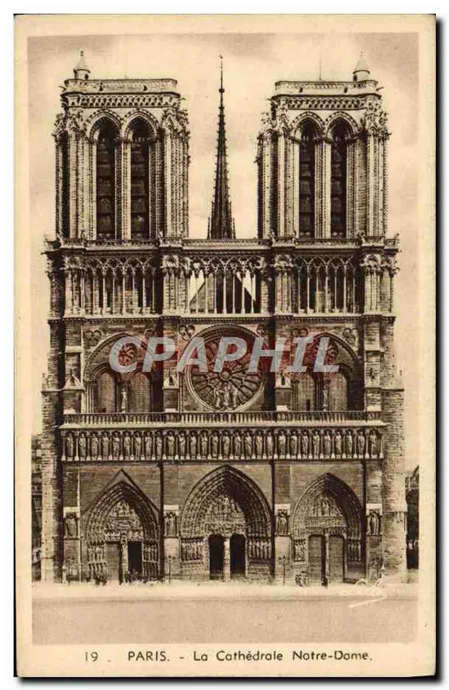 Paris - A Catedral Notre-Dame — editor L. Boisson, 50, Rue du Temple em Paris - Frente