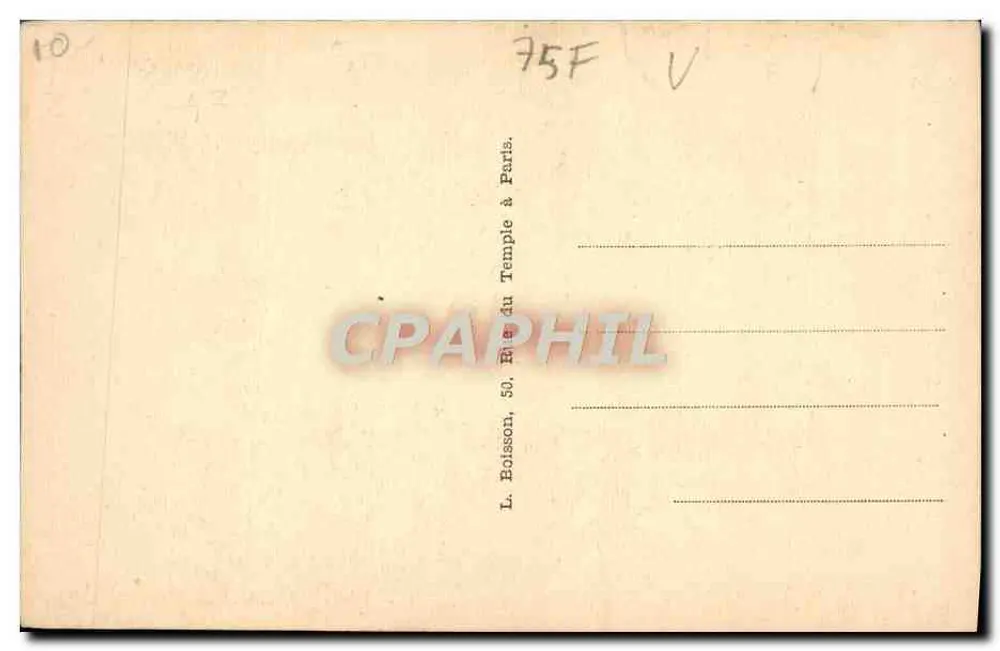 Paris - A Catedral Notre-Dame — editor L. Boisson, 50, Rue du Temple em Paris - Verso