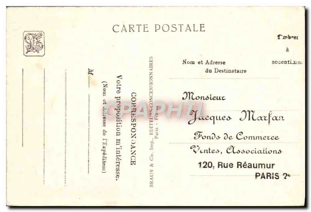 Le Marabout et le Minaret — Section Tunisienne — V. Valensi, Arch. D. P. L. G. - Verso