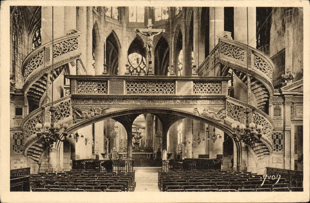 Innenansicht der Kathedrale Saint-Étienne-du-Mont — Ansicht des Chors — Verlag YVON, Serie 8 Nr. 159 - Vorderseite