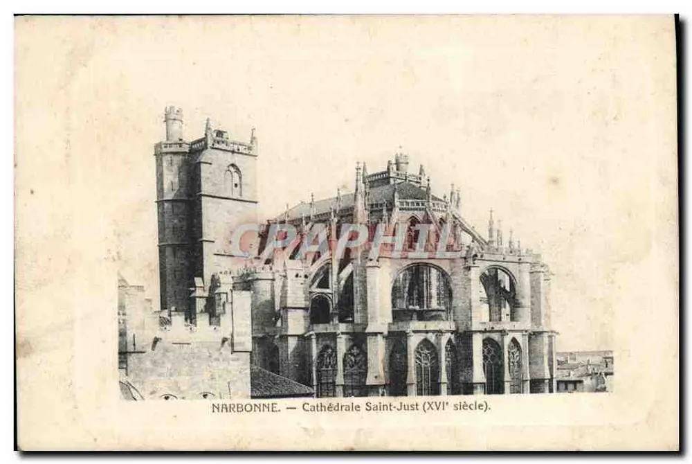 NARBONNE — Cathédrale Saint-Just (XVIe siècle) — éditeur impr. NARBONNE - Frente