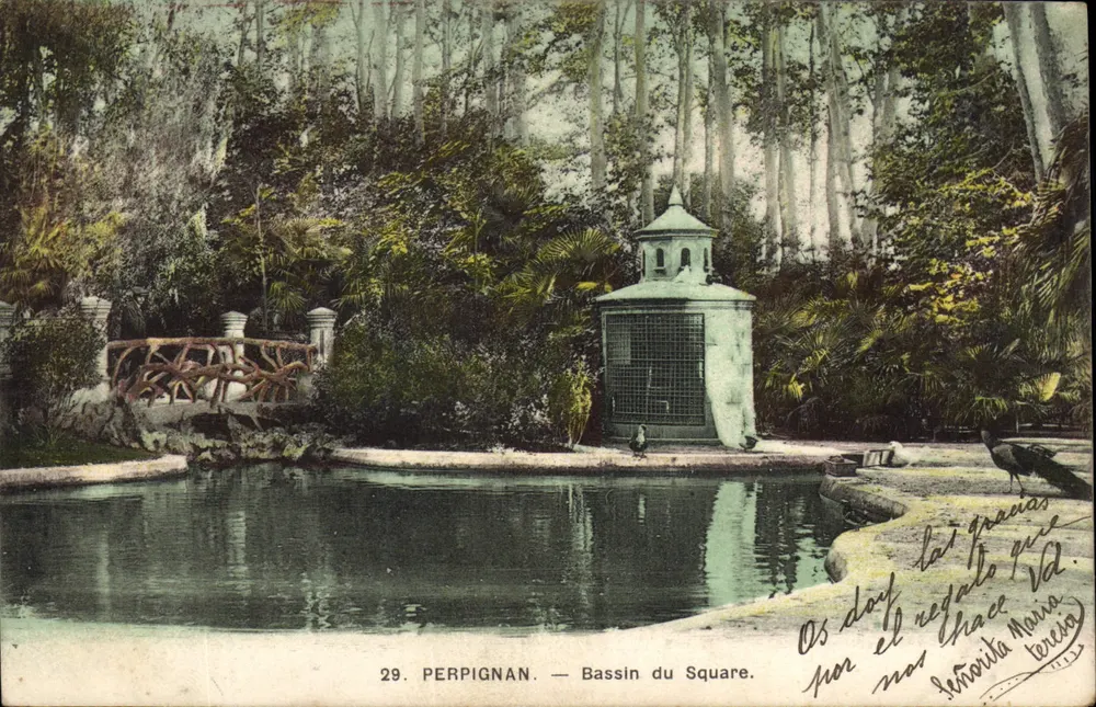 Perpignan — Bassin do Square — Edição especial Aux Dames de France - Frente