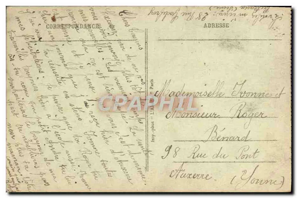 Saint-Cloud - O Parque - Avenida dos Centauros — editor Paris, n° 76 - Verso