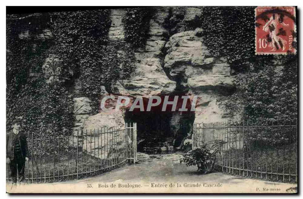 Bois de Boulogne — Eingang zur Grande Cascade — P. Marimuse - Vorderseite