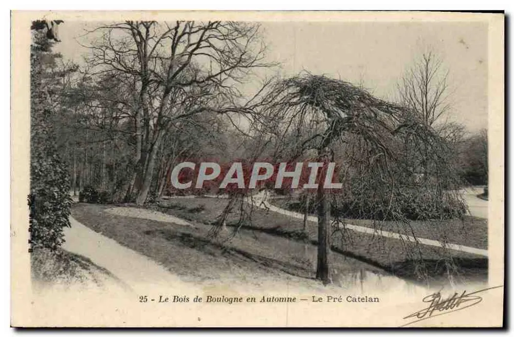 Der Bois de Boulogne im Herbst — Le Pré Catelan — Verlag Petit, Nr. 25 - Vorderseite