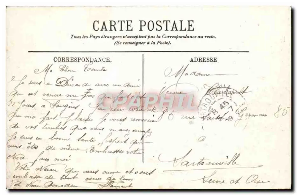 Dinard — Die Strand von Écluse an einem Sturmtag — LL - Rückseite