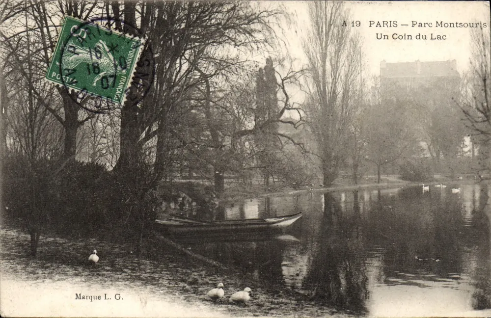 PARIS — Parc Montsouris — Ein Eckchen des Sees — Marque L. G. - Vorderseite