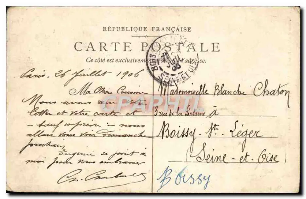 O Louvre na Época de Felipe Augusto — Museu Carnavalet — Editor R.S.D. Bicha, N° 825 - Verso