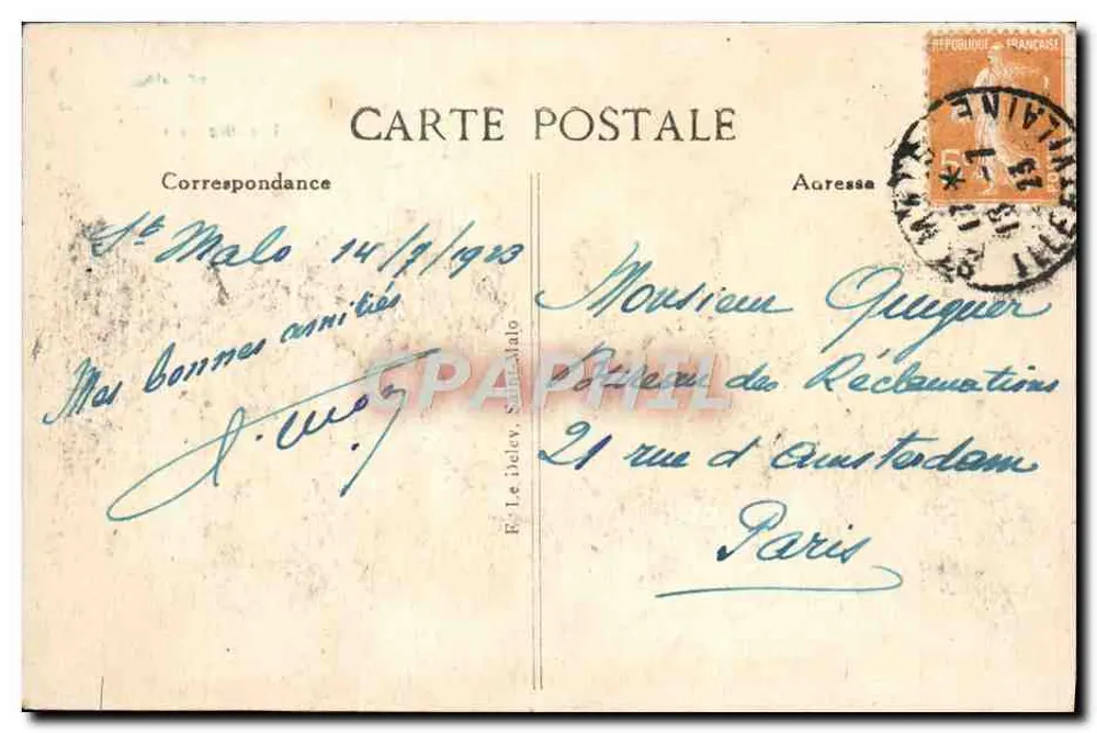 Saint-Malo — A Grande Porta — Editora B.D. n°5 - Verso