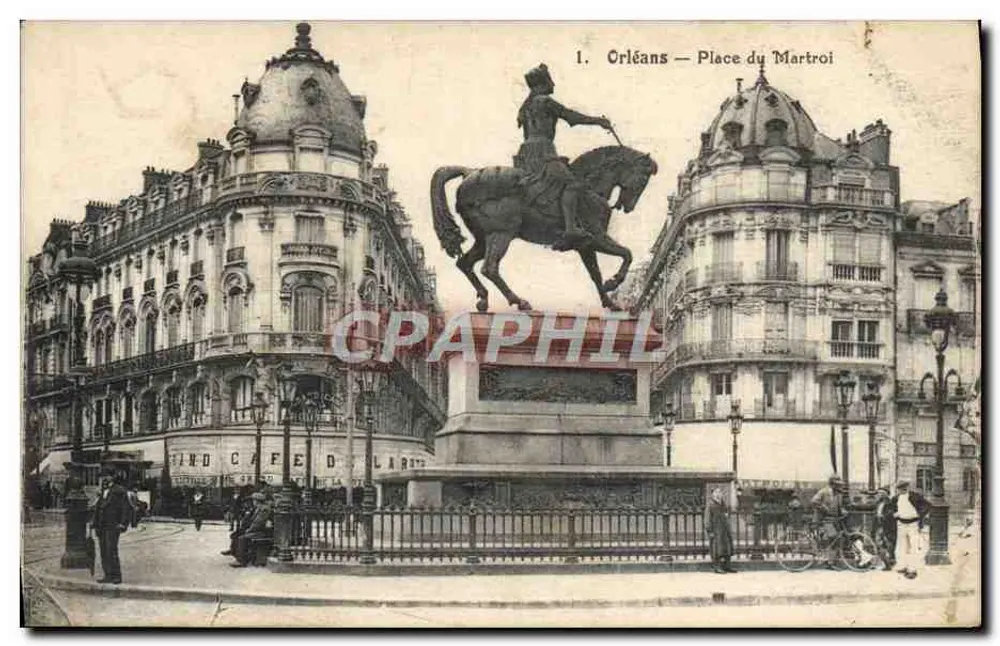 Orléans — Praça do Martroi — editor L. Lenormand - Frente