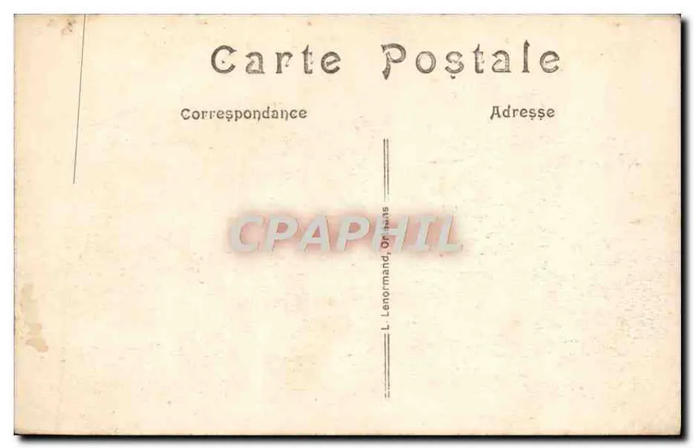 Orléans — Praça do Martroi — editor L. Lenormand - Verso
