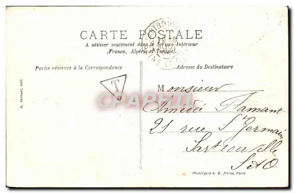 Provins — Les Grands Remparts — A. Vernant, editor - Verso