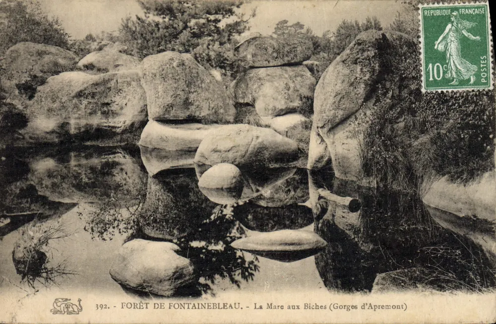 Forêt de Fontainebleau — La Mare aux Biches (Gorges d'Apremont) — Verlag Druck auf der Karte n°392 - Vorderseite