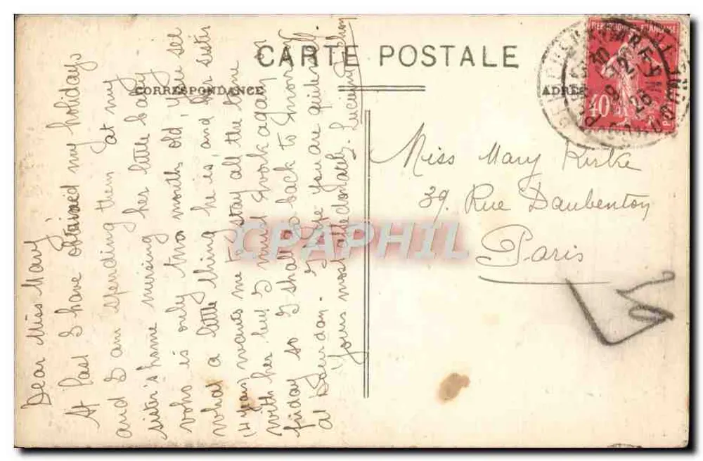 St-Émilion — Torre monolítica da igreja, perto de Libourne — Éditions Vues Affranchies, n°312 - Verso