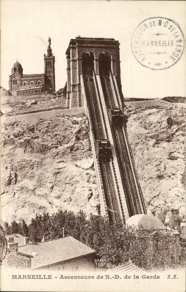 Marseille - Elevadores de N.-D. de la Garde Z.Z. - Frente