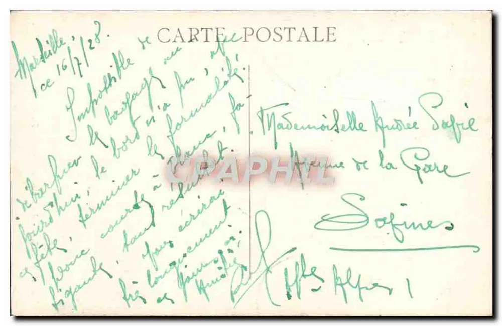 Marseille - Elevadores de N.-D. de la Garde Z.Z. - Verso