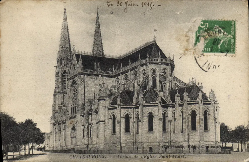 Châteauroux — Abside da Igreja São André — Edição Châteauroux - Frente