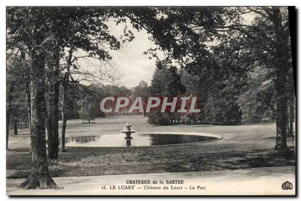 Schloss du Luart — Der Park — Schlösser der Sarthe — Verlag Jules Renoult, Nr. 18 - Vorderseite