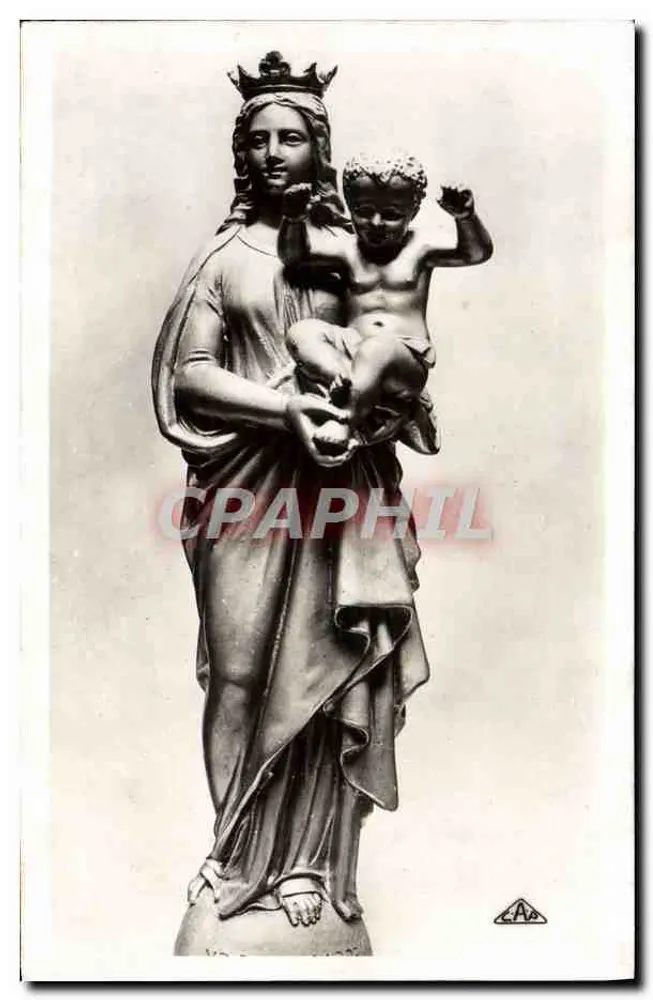 Estátua de Nossa Senhora da Guarda — Marselha — editor C.A.A. - Frente
