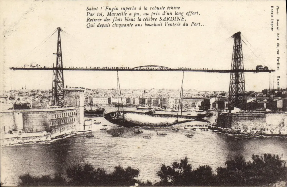 Porto de Marselha — Guindaste portuário Sardine — Foto Leprose, n° 22, rua Pavillon - Frente