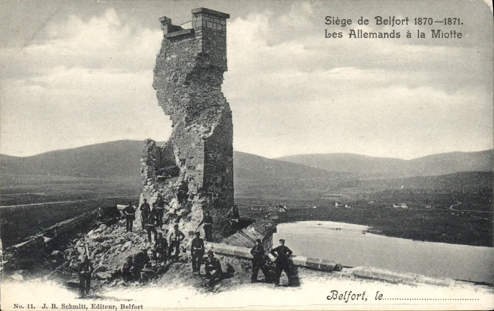 Belagerung von Belfort 1870-1871. Die Deutschen an der Miotte — J. B. Schmitt, Verleger, Belfort, n° 11 - Vorderseite