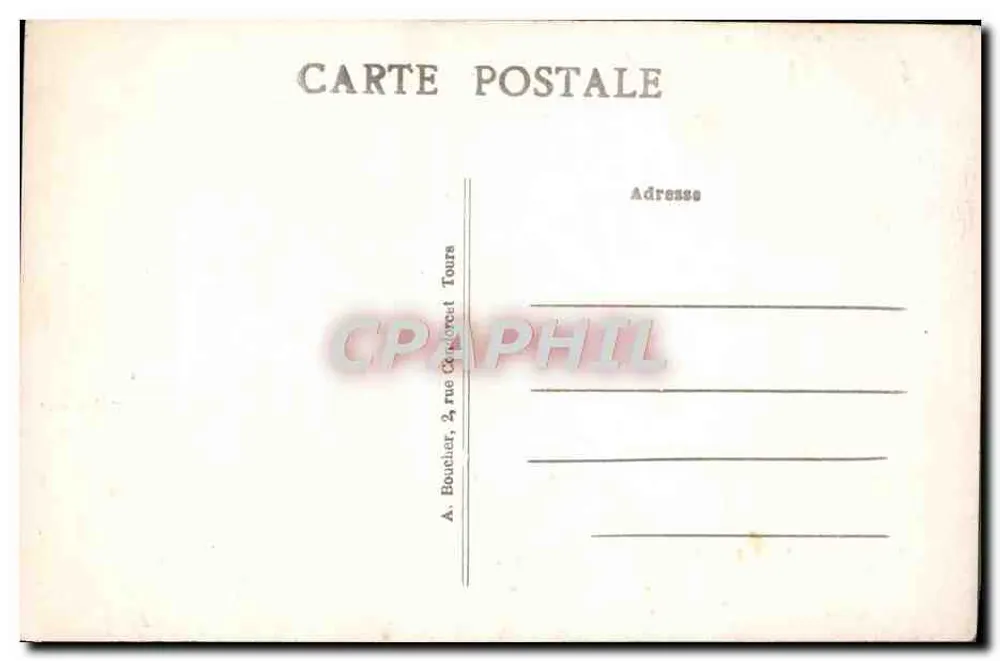 Catedral de Tours — Vista da fachada gótica — A. B. (editor) - Verso