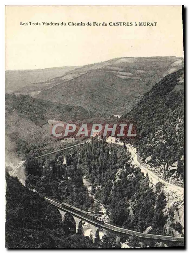 Die drei Viadukte der Eisenbahn von Castres nach Murat - Vorderseite