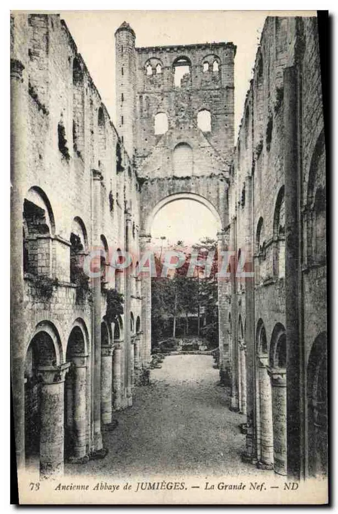 Jumièges — Alte Abtei — Die Große Nave — ND - Vorderseite