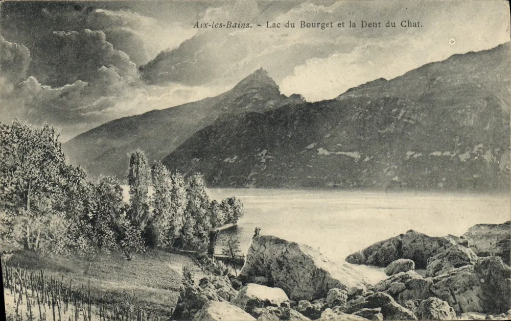 Aix-les-Bains — Lago do Bourget e a Dente do Gato — editor não identificado, n° de série 11 - Frente