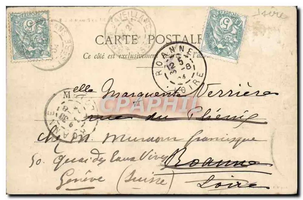 Passage der Petite Marcelle — Linie von La Mûre — Verlag A.V. (La Pons, Loire) - Rückseite