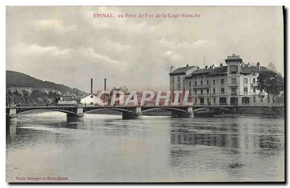 Epinal, no Ponte de Ferro da Loge-Blanche — Foto Hamberger e Kiret, Epinal - Frente