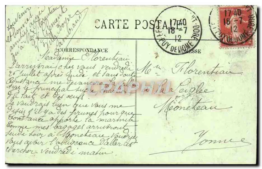 Ambiente do Mont-Dore — A Cascata do Saut-du-Loup — LL, n°86 - Verso