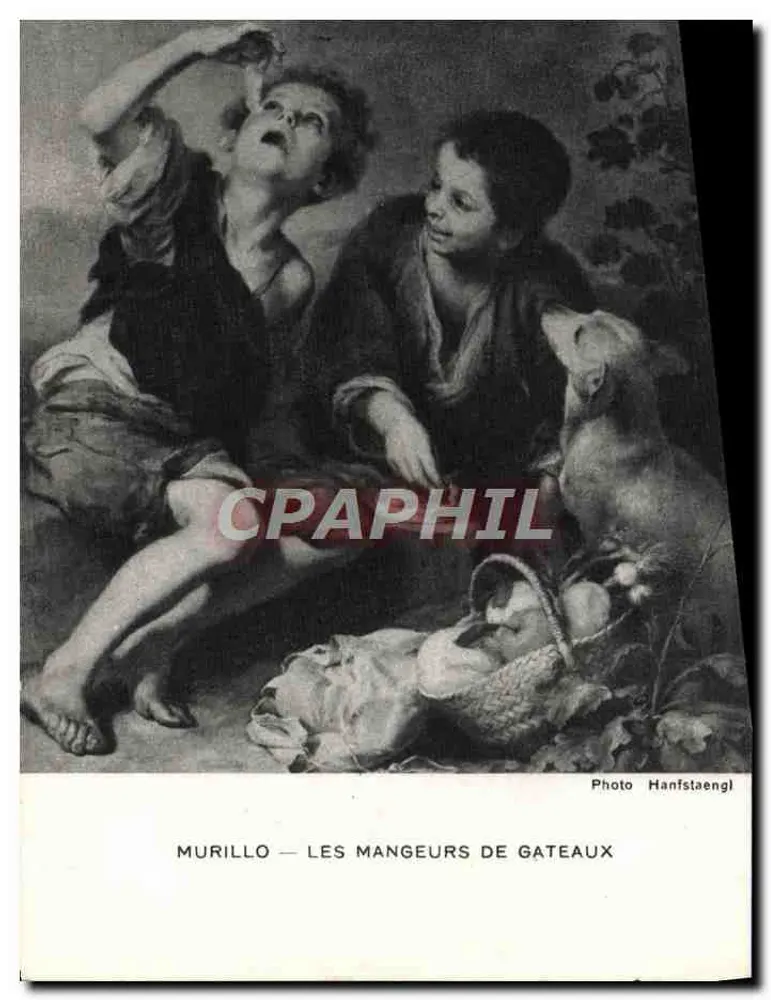 Murillo — Os comilões de bolos — Foto Hanfstaengl - Frente