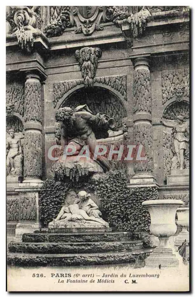 Paris (6. Arrondissement) — Jardin du Luxembourg — La Fontaine de Médicis — C. M. - Vorderseite
