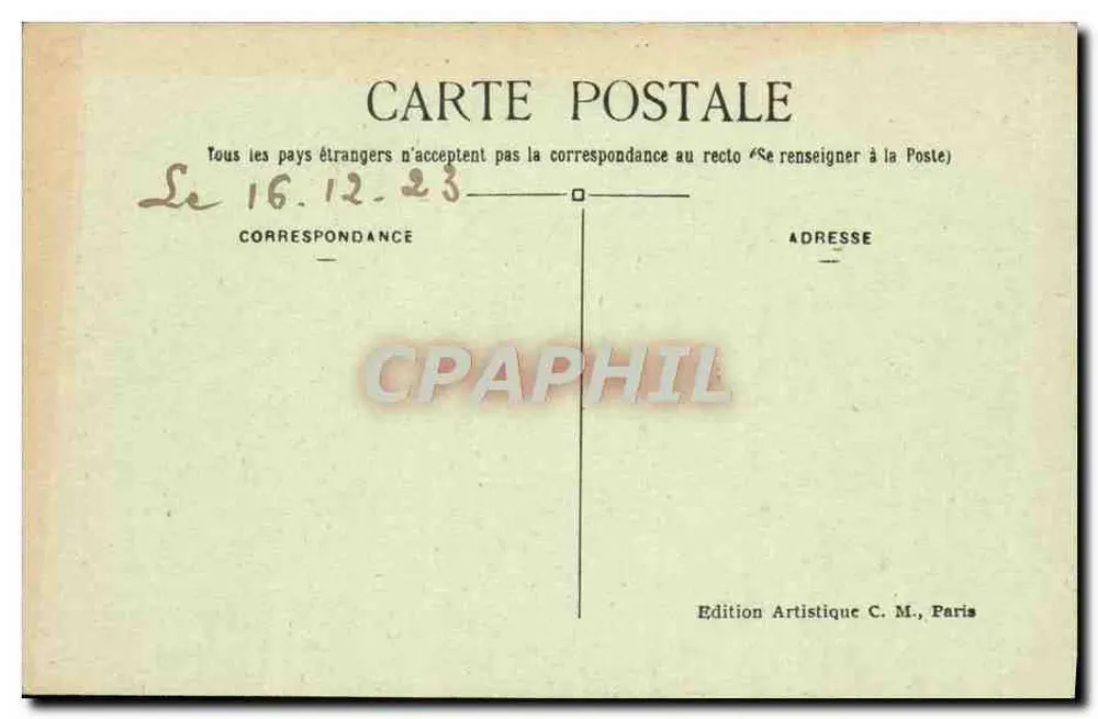 Paris (6. Arrondissement) — Jardin du Luxembourg — La Fontaine de Médicis — C. M. - Rückseite