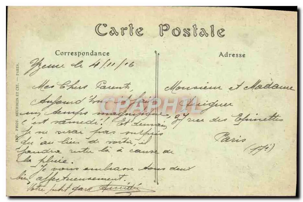 Moulins — A Praça d'Allier — ND. Fot. - Verso