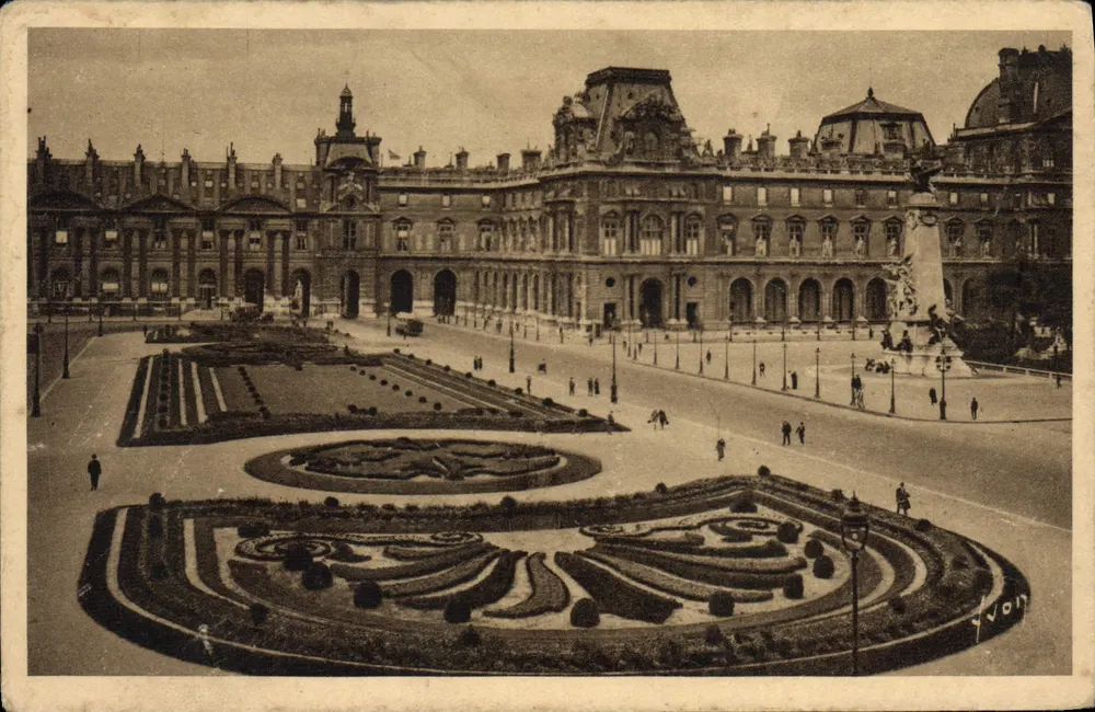 Place du Carrousel — Im Hintergrund das Louvre — Les Éditions d'Art 'Vigot', Paris - Vorderseite