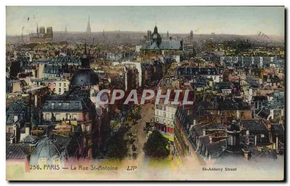 Paris — A Rue St-Antoine — LIP, n°256 - Frente